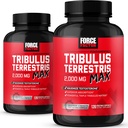 FORCEのFACTORのTribulusのTerrestrisは人2パック、テストステロンのブースター、主要な自然な原料の優秀な吸収、2000mg、240のカプセル、赤いとなされる男性の生殖能力の補足のために最高です