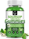 Organic Soursop Graviola Gummies - 2200mg Extra Strength Soursop Leaves Extract w/Sea Moss Extract 200mg, Zinc & Vitamin C - Supports Immunity, Liver, Zzz & Antioxidant, Gluten Free, Vegan, 60 Gummies
