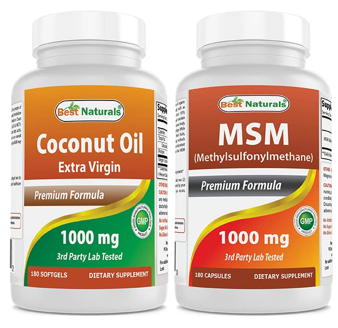 ベストナチュラルエクストラバージンココナッツオイル1000mg&MSM 1000mg