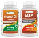 ベストナチュラルエクストラバージンココナッツオイル1000mg&MSM 1000mg