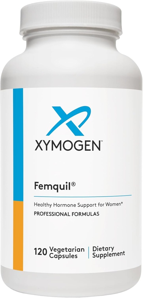 XYMOGEN Femquil - 女性のためのホルモンのバランスを促進します - 生物学的に活動的なMethylfolate + Dimの補足 - かもしれない助けは共通のMenopause及びPMSの症状を緩和します - 援助の酸化防止活動(120のカプセル)