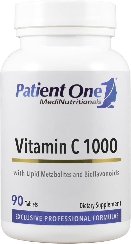 Patient One Vitamin C 1000 mg | Supplement to Support Immune System Health* | Lipid Matrix Plus Bioflavonoids for Enhanced Absorption | 90 Tablets