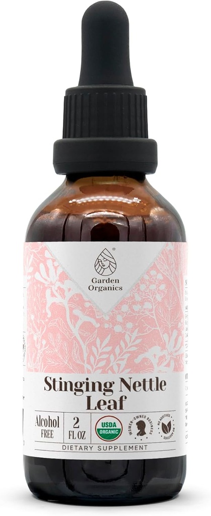 イラクサの葉 USDA オーガニック アルコールフリー エキス | 栄養補助食品・高周波焼入れ | 天然認証済み オーガニック 食塩 乾燥葉 (2oz)