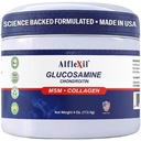 ALFA VITAMINS Alflexil GlucosamineプラスMSMとCollaagenのコンドロイチンクリーム、健康な接合箇所、接合箇所及び筋肉痛みの軽減を支えて下さい、移動性を改善し、吸収を速くし、そして保湿します皮、4 Oz。
