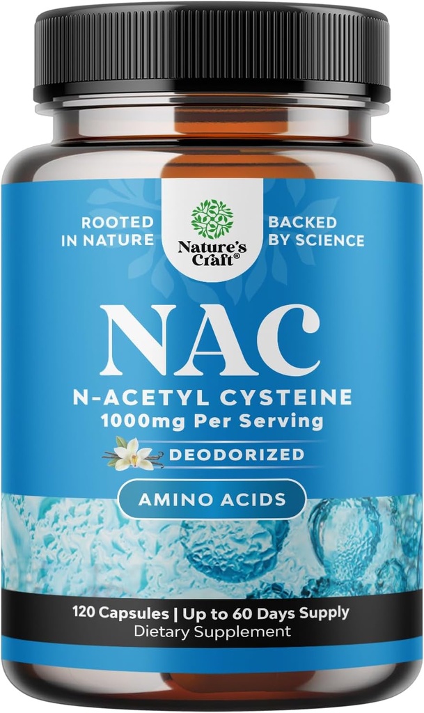 NAC の補足 N アセチル Cysteine 1000mg - 完全菜食主義者の吸着非Smelly NAC 1000mg のカプセルのレバーの清潔な解毒及び修理のための Glutathione の前駆体は Lung の健康および免除サポート (2 か月)を補います