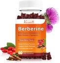 1500mg Berberine Gummies、Ceylon Cinnamon Gummies、Turmeric、マグネシウム、砂糖無料、非GMO、グルテンフリー - 混合ベリー風味60ガミー