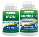 アイアン65 mg&ビタミンB12 6000 mcg