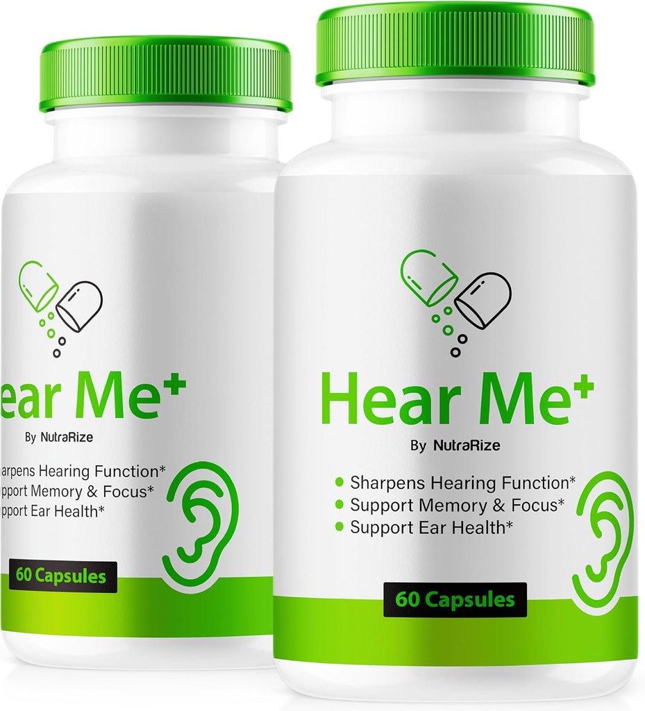 (2パック) Hear Me +カプセル、公式 HearMe + Pills、Hear Me Plus Ear Formula for A Healthy 補聴器、Premium HearMe Plus for Ear Health、Natural Ear Cleaner Support、Hear Me + Review(120カプセル)