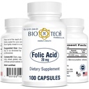 バイオ テクノロジーのファーマカルの葉酸(20mg、100の計算)