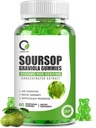 Soursop Graviola Gummies、有機SoursopはビタミンC、亜鉛、消化補助剤、免疫サポート、抗酸化特性、グルテンフリー、ビーガン、60グミ