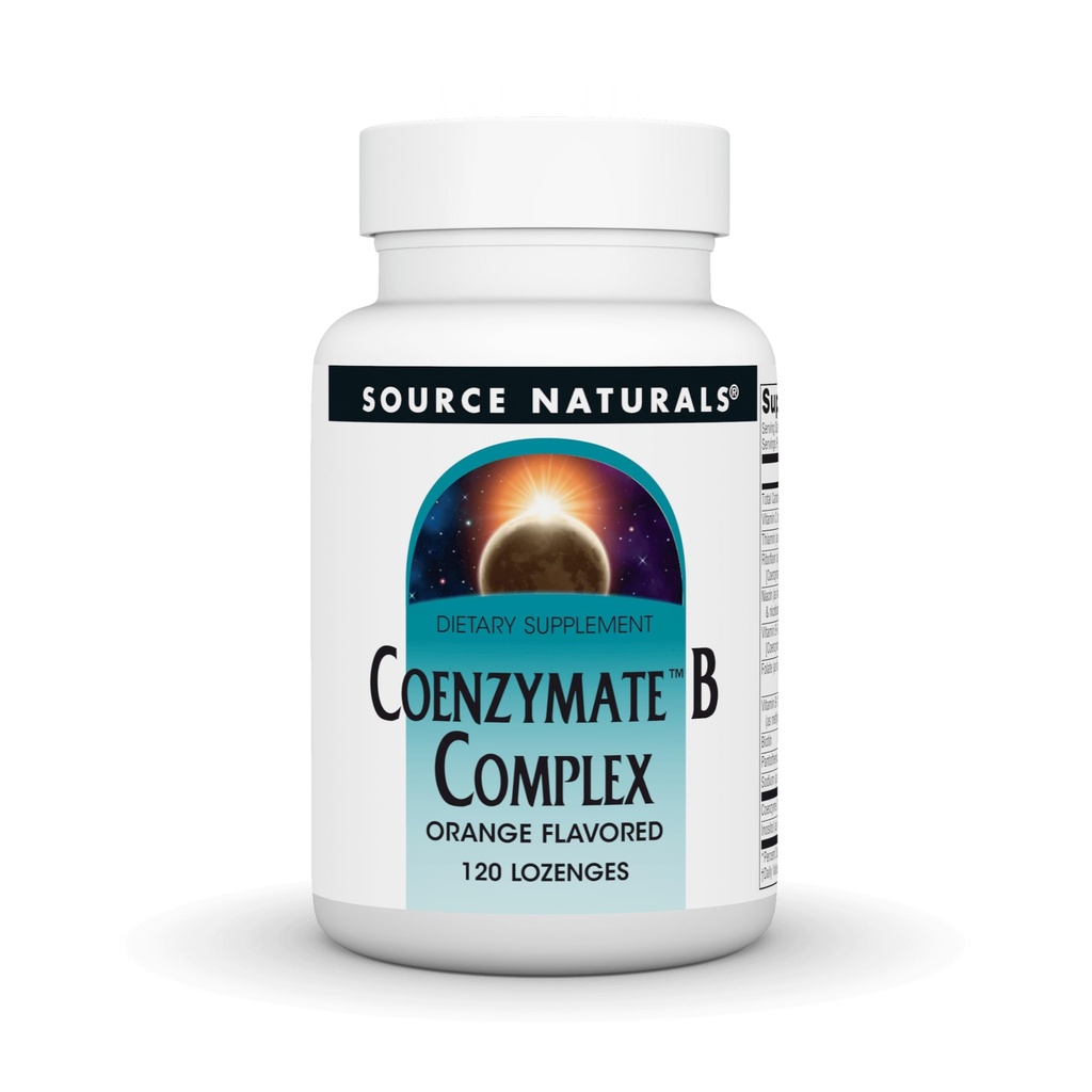Source Naturals Coenzymate Bコンプレックス - Mouthで溶けるオレンジ風味 - Bビタミン - 120 Lozenges