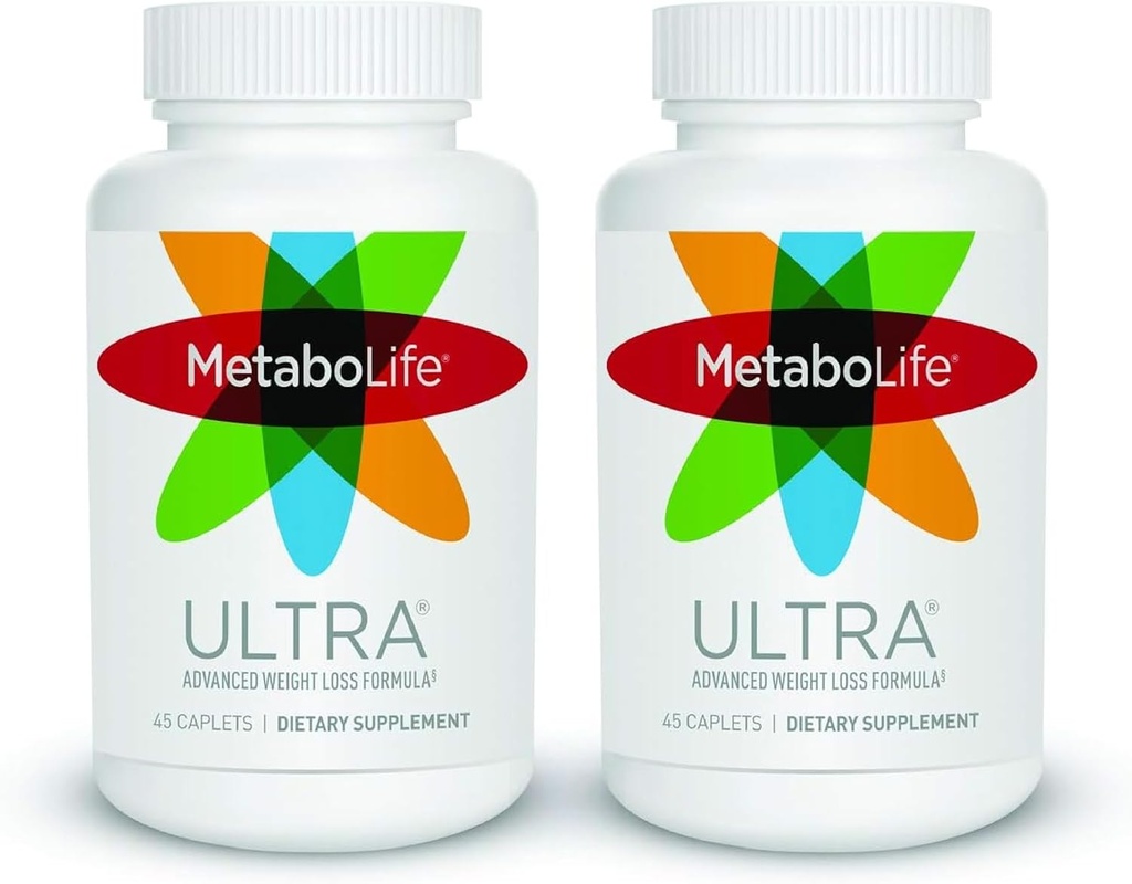 Twinlab MetaboLife Ultra - 栄養補助食品 - 女性と男性のためのハンガーサプリメント - 800 mg、45 カプレット - 2 パック