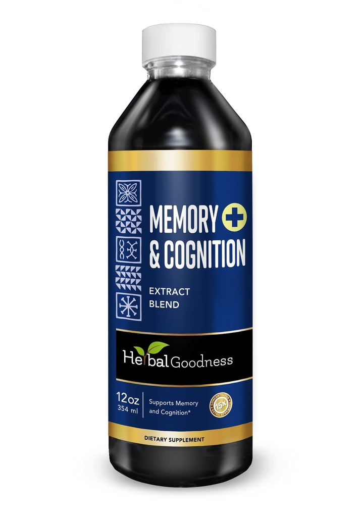 草のGoodnessの記憶およびコグニションの液体のエキス12oz -サポート精神的な明快さ、エネルギー及び免疫機能-Ginkgo、セージ及びライオンのマネとの有機性自然な補足- 23のサービング