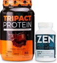 Nutrology TRIPACT の蛋白質の粉、7-in-1 食事の取り替えのシェイク、クリーミー チョコレート(40 のサービング)の禅の自然なマグネシウムの補足(30 のサービング)