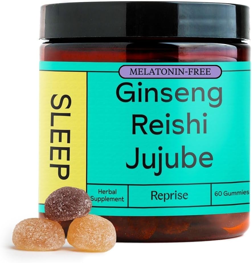 Melatonin Free Natural Sleep Aid Gummies for Adults | NO Melatonin | Herbal Blend of Magnesium from Jujube & Reishi Mushroom - Deep Sleep Supplement & Relaxation for zzz, 60 Vegan Gummies