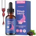 子供のためのジョイスプリングメラトニン1MG | 5HTP & L-テアニン – 子供のための砂糖フリー液体メラトニン – お子様から優しい睡眠サプリメント (1 オンス)