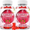 セイロンシナモン1500mg高効力Berberine Gmmies with Ceylon Cinnamon 1500mg免疫および代謝サポート、砂糖無料、ラズベリー味 - 120カウント