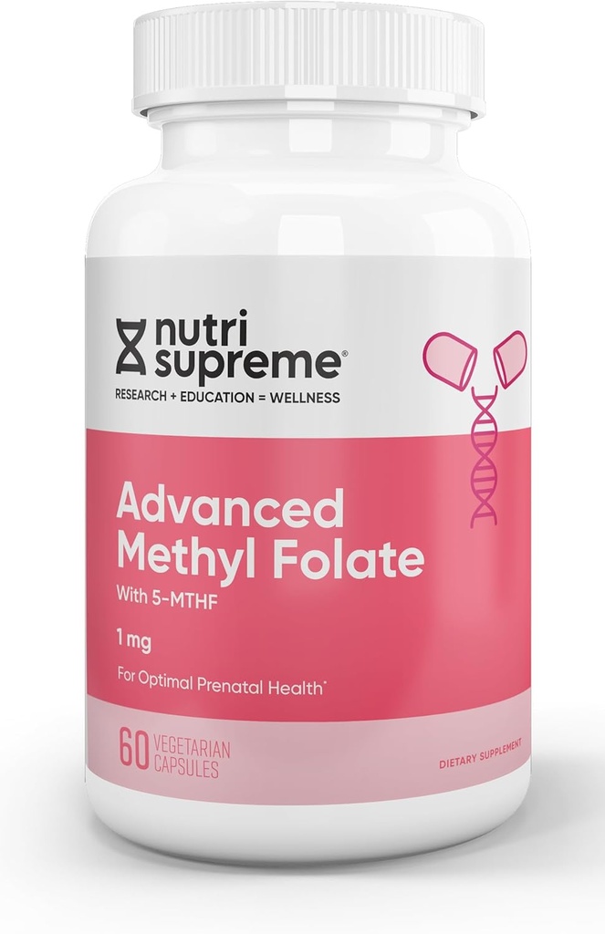 Nutri最高高度のメチルの葉酸塩(5- MTHF) 1mg 60の計算
