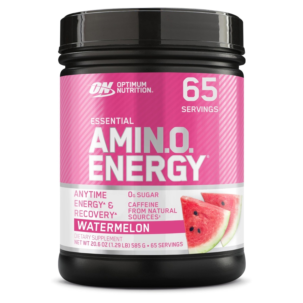 最適栄養アミノエネルギー - 緑茶、BCAA、アミノ酸、Ketoフレンドリー、グリーンコーヒーエキス、エネルギーパウダー - Watermelon、65サービング(パッケージ5月Vary)