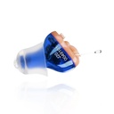 補聴器、聴覚のための耳増幅器、シニアCICのための電池式補聴器 耳の聴覚アンプで手頃な価格のサウンドエンハンサーブルー(左耳)