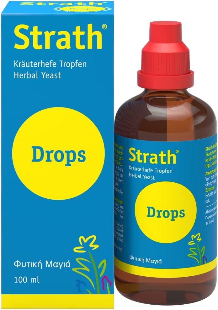 Strath Nutritional Yeast Liquid Syrup 3.4 Oz - ベジタリアン、Lactose無料、人工添加物無料 - 消化管サポート、栄養吸収 - 毎日のサプリメントを投与する素晴らしい - プレバイオティクスとPostbiotic