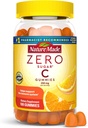 Nature Made Zero Sugar Vitamin C Gummies 250 mg/サービング、免疫&抗酸化剤サポート、アスパルテームフリー、100 砂糖無料グミ、50 日の供給