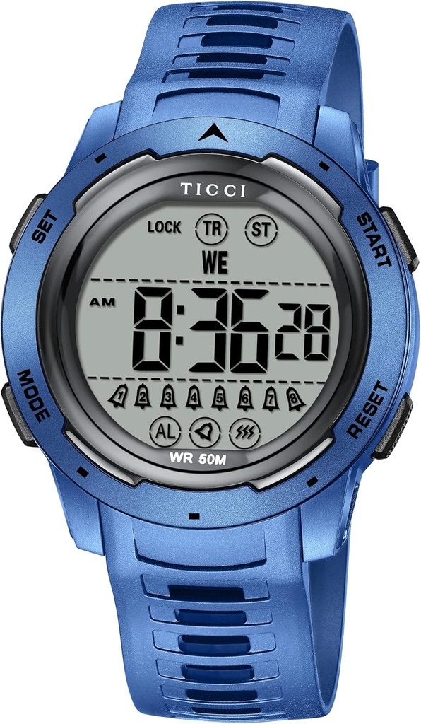 TICCIの人の女性男女兼用の8警報振動腕時計の薬物援助のVibraの警報丸薬のReminderの大きいディジットは防水します