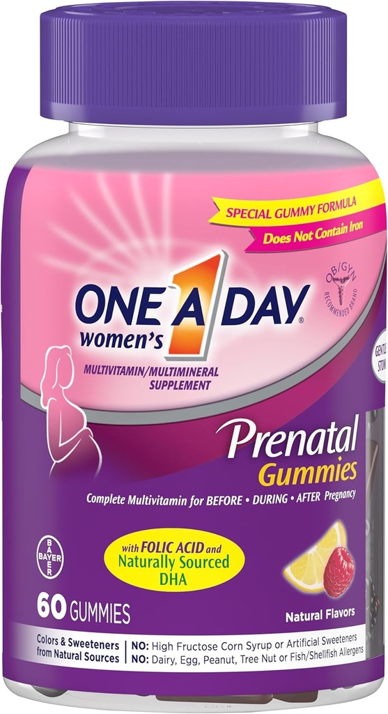 One A Day Women's Prenatal Gummies, 60 Count