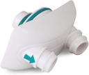 Navage Nasal Dock-Nose ピローコンボ: 白い鼻ドックと標準的な鼻の枕