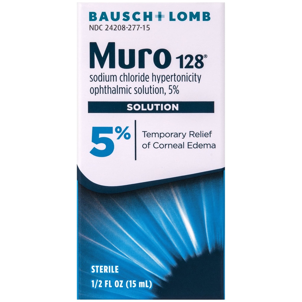 Muro 128 の解決、Corneal の浮腫、目の心配、塩化ナトリウムの塩化物 過熱性の解決 5%、0.5 Fl。 Oz