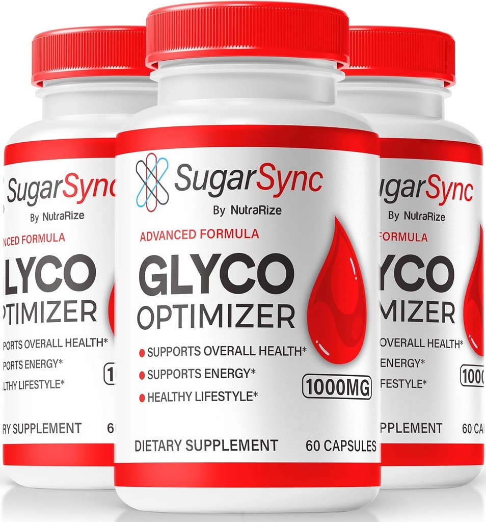NutraRize (3パック) 砂糖 Sync Glyco Optimizer カプセル、公式 SugarSync Glyco Optimiser、砂糖 Sync ジョイントオプティマイザ、砂糖 Sync Gluco Cleanse Detox フォーミュラ、SugarSync Glycol レビュー (180 カプセル)