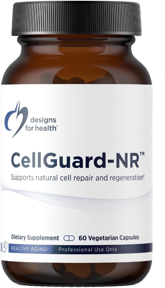 健康のためのデザイン CellGuard-NR - NAD + サプリメント - Resveratrol + Pterostilbeneとニコチンアミドリボシド塩素は、細胞修復と健康老化をサポートするために(60ビーガンカプセル)