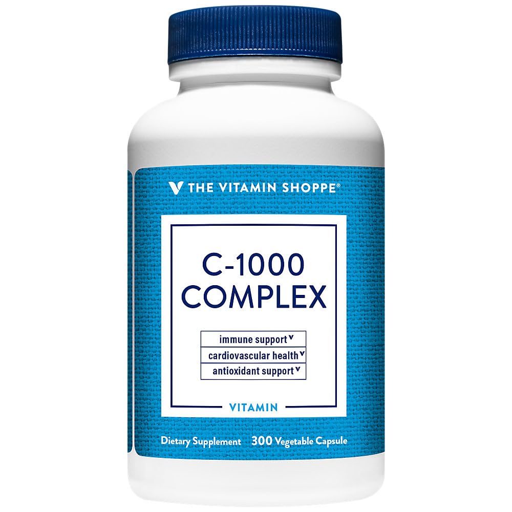 ビタミンC-1000コンプレックス1,000MG、免疫&心血管の健康(300カプセル)をサポートする抗酸化剤