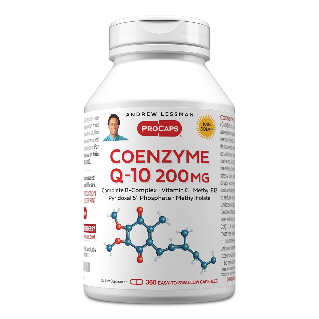 ANDREW LESSMAN Coenzyme Q-10 200mg 360カプセル - エネルギー生産と最適キーオーガン機能、アンチ酸化防止サポート、老化、プラスBコンプレックスで枯渇。 カプセルを飲みやすい