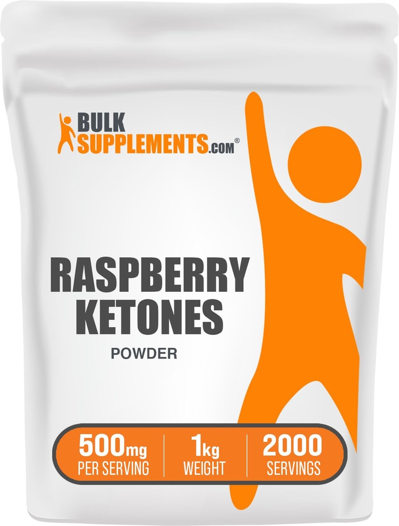 BulkSupplements.com ラズベリーケトンパウダー - ラズベリーケトンサプリメント、抗酸化物質 - エネルギーサポート、グルテンフリー、給餌1kgあたりの500mg(2.2ポンド)(パッケージ1)