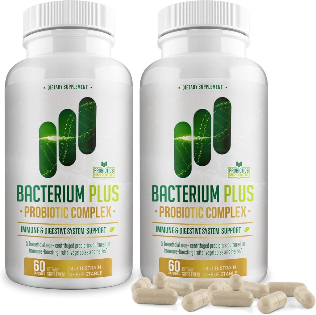 Bacteriumプラス、ナチュラル製品、免疫システムサポート、特許取得済みの式、オリジナル製品 - 120カウント - 2パック