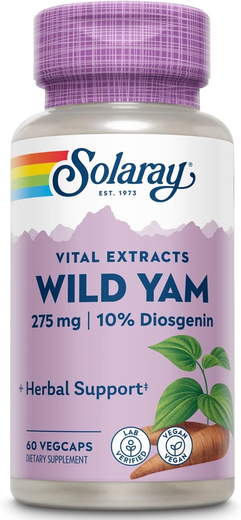 SOLARAY保証効力ワイルドヤムルートエキスルートエキス、ベジーキャップ(Btl-Plastic)275mg | 60ct
