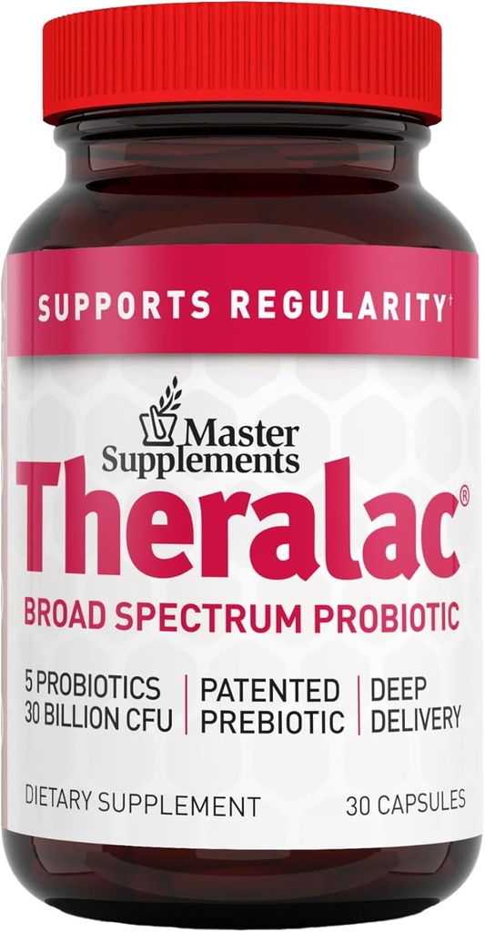 マスターはTheralacを補います - 30カプセル - 最適の腸の健康のための多緊張のプロバイオティクス+ガス及び塩酸塩の救助-グルテンフリー- 30のサービング