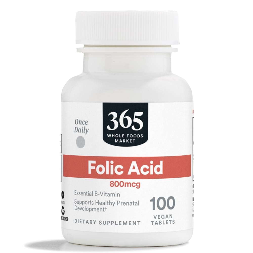 365 by Whole Foods Market, Folic Acid 800 MCG, 100 CT