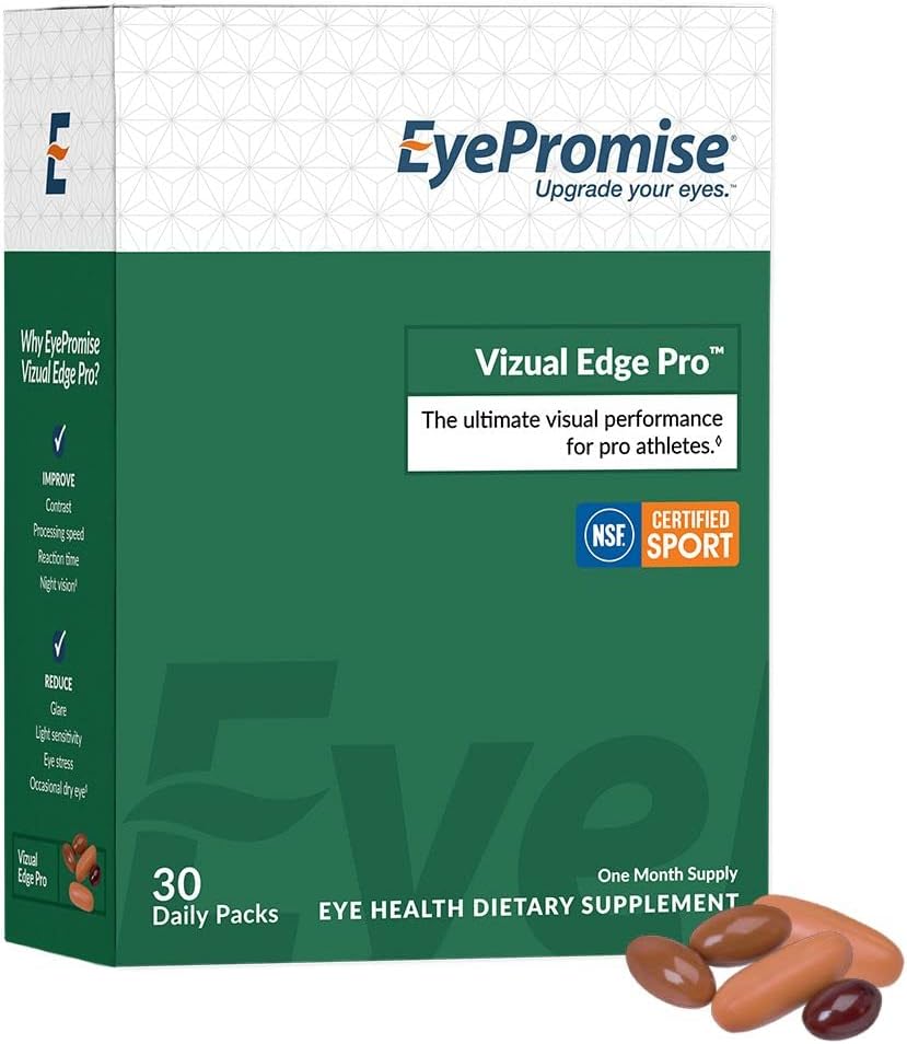 EyePromise Vizual Edge Proのサプリメント - 30シングルサービングピルパケット、30日の供給 - 26mgゼアキサンチン&8mgレテインとビジョン品質&クラリティのビジュアルパフォーマンスアイビタミン