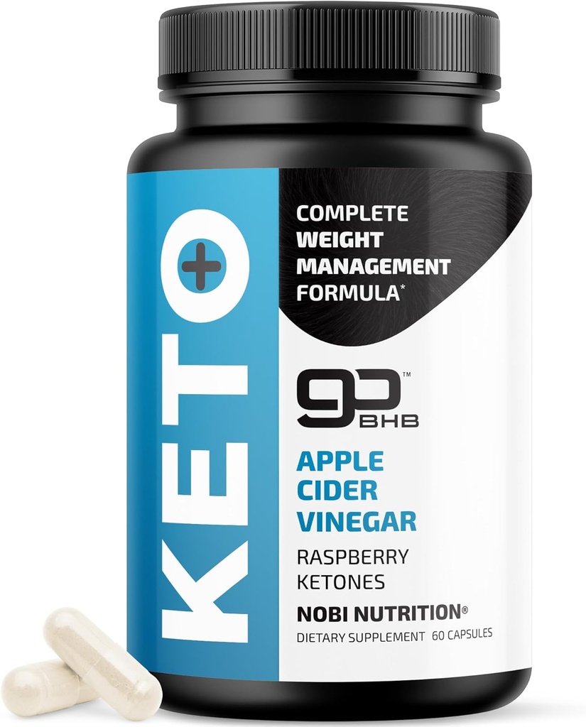 Keto Pills with Apple Cider Vinegar, The Mother & BHB   1000mg GoBHB 遺伝子のケトン & Raspberry Ketones for Metabolism, Ketosis & ACV Keto ダイエットサポート | グルテンフリーサプリメント | 60 カプセル