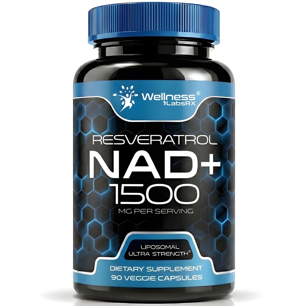 ウェルネス LABSRX NAD の補足、1500mg - 米国は Liposomal NAD+ を作りました Resveratrol、NAD Plus Boostingの補足-サポート細胞の健康、スタミナ及び健康な老化-超強さのカプセル