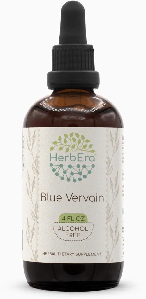 青いVervain B120アルコールなしの草のエキスのチンキ、集中された液体の低下の自然な青いVervain (Verbenaのハスタタ) (4 の fl oz)