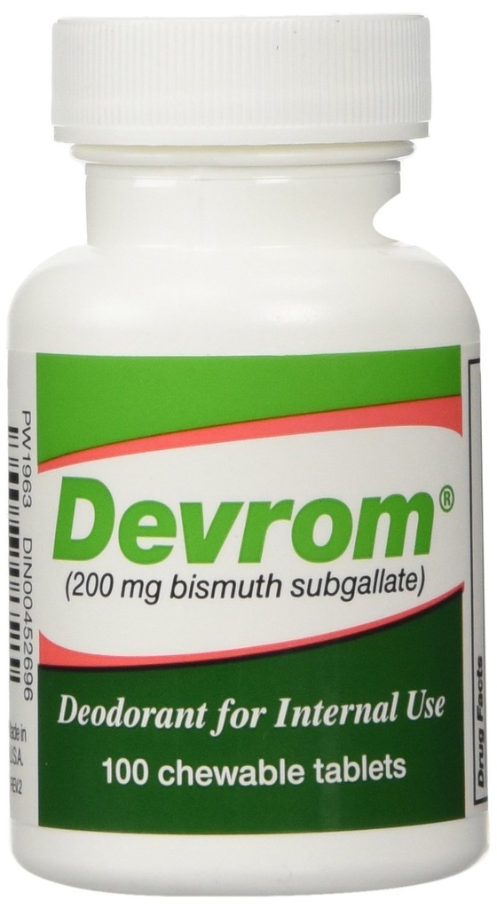 DEVROMのタブレット(内部Deoderant)200MG 100chewableタブレット