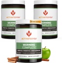 ACTIVATEDYOUモーニングフルデイリーウェルネスグリーンズスーパーフードドリンクミックス for Gut Health w/Prebiotics, Probiotics, Antioxidants, Green Superfoods, 10 Billion CFU (3パック, Apple Cinnamon)