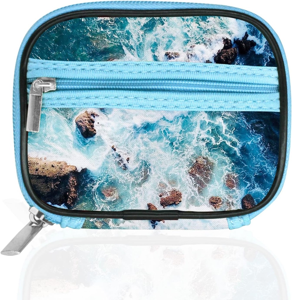 Serfeymi週刊旅行ピルオルガナイザーピルケース と 削除可能な7日ピルボックス、 ファッショナブルな旅行薬 オルガナイザー ピル容器 薬、ビタミン - 青 03