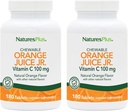 NaturesPlusオレンジジュースジュニア。 - パック2、180Chewableタブレット - 100mgビタミンC - ベジタリアン、グルテンフリー - 360 Totalサービング