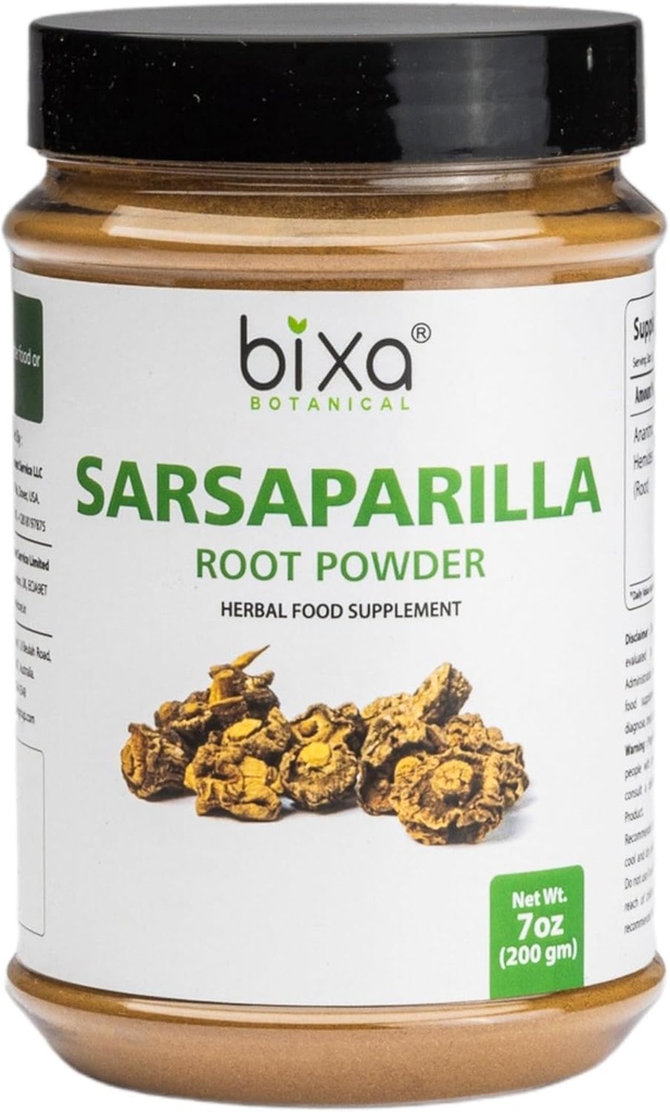 bixa BOTANICAL Sarsaparilla Root パウダー | HEMIDESMUS INDICUS | Anantmool | 200 グラム / 7 OZ | Ayurvedic ハーブサプリメント | グルテンフリー、非GMO、蒸気処理、ビーガン、100% 純粋な。