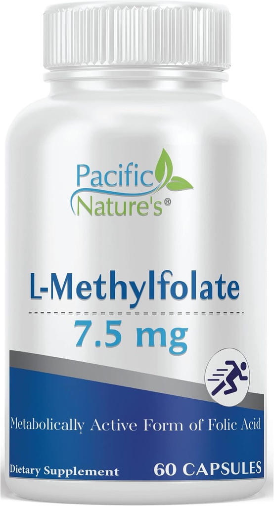 Pacific Nature's L-Methylfolate 7.5mg (60カプセル) 自然、全体保健サポートのための Folate の活動的な形態-グルテンフリー、非GMO