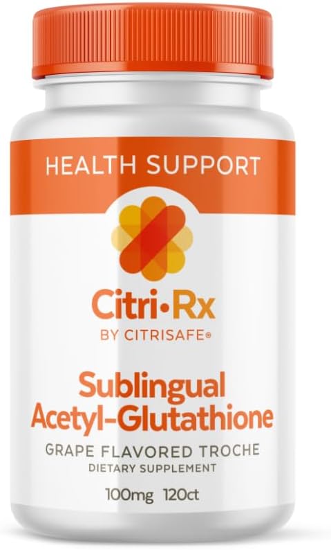 CitriRxのSublingualのアセチルのグルタチオン100mgの120のct Lozenges - 4 Mosの供給-ブドウの味-米国製